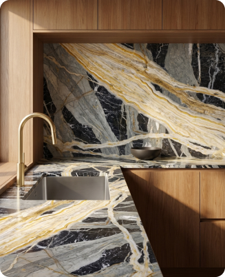 Bold natural stone kitchen inspiration