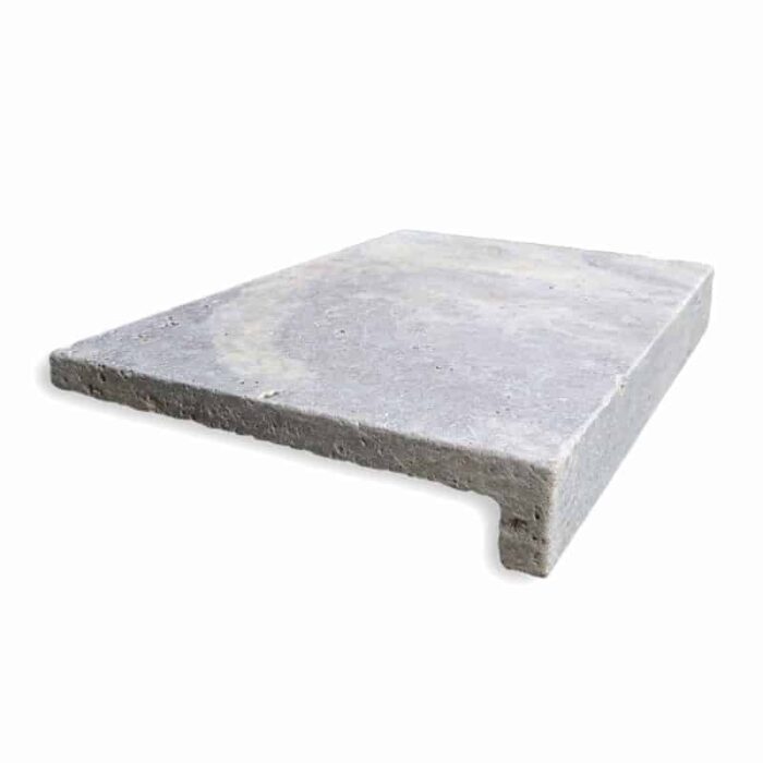 StoneMart Nordic Silver Travertine Pool Coping - 75 mm Drop Face