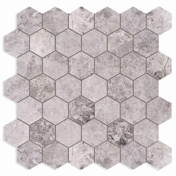 StoneMart Tundra Grey Mosaic - Hexagonal