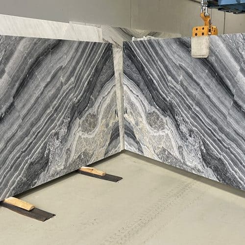 River Grey slab Marble Slab b\ook-matched