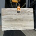 silver travertine stone slabs