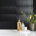 Finger Plain Black Concave Mosaic