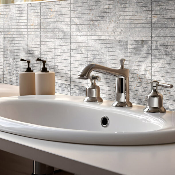 Tundra Grey Finger Mosaic Porcelain