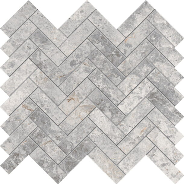 Tundra Grey Herringbone Mosaic Porcelain 4