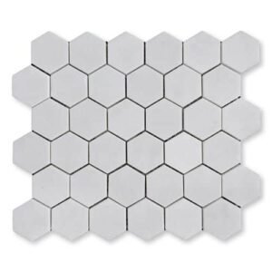 Aspen White Mosaic Hexagon