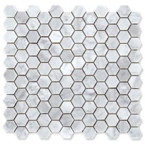 Bianco Carrara Mosaic – Hexagonal 30