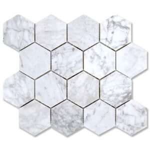 Bianco Carrara Mosaic – Hexagonal 75