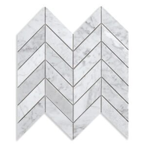 Bianco Carrara Mosaic – Chevron
