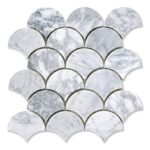 Bianco Carrara Mosaic – Fish Scale