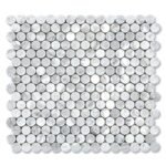 Bianco Carrara Mosaic – Penny Round