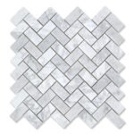 Bianco Carrara Mosaic – Short Herringbone