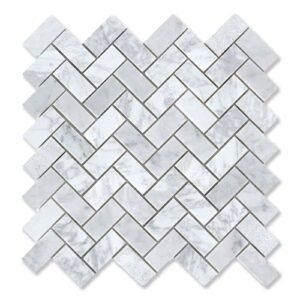 Bianco Carrara Mosaic – Short Herringbone