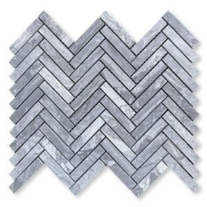 Haisa Black Mosaic Herringbone