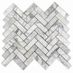 Bianco Cielo Mosaic – Herringbone
