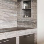Silver Travertine Slab – Vein Cut